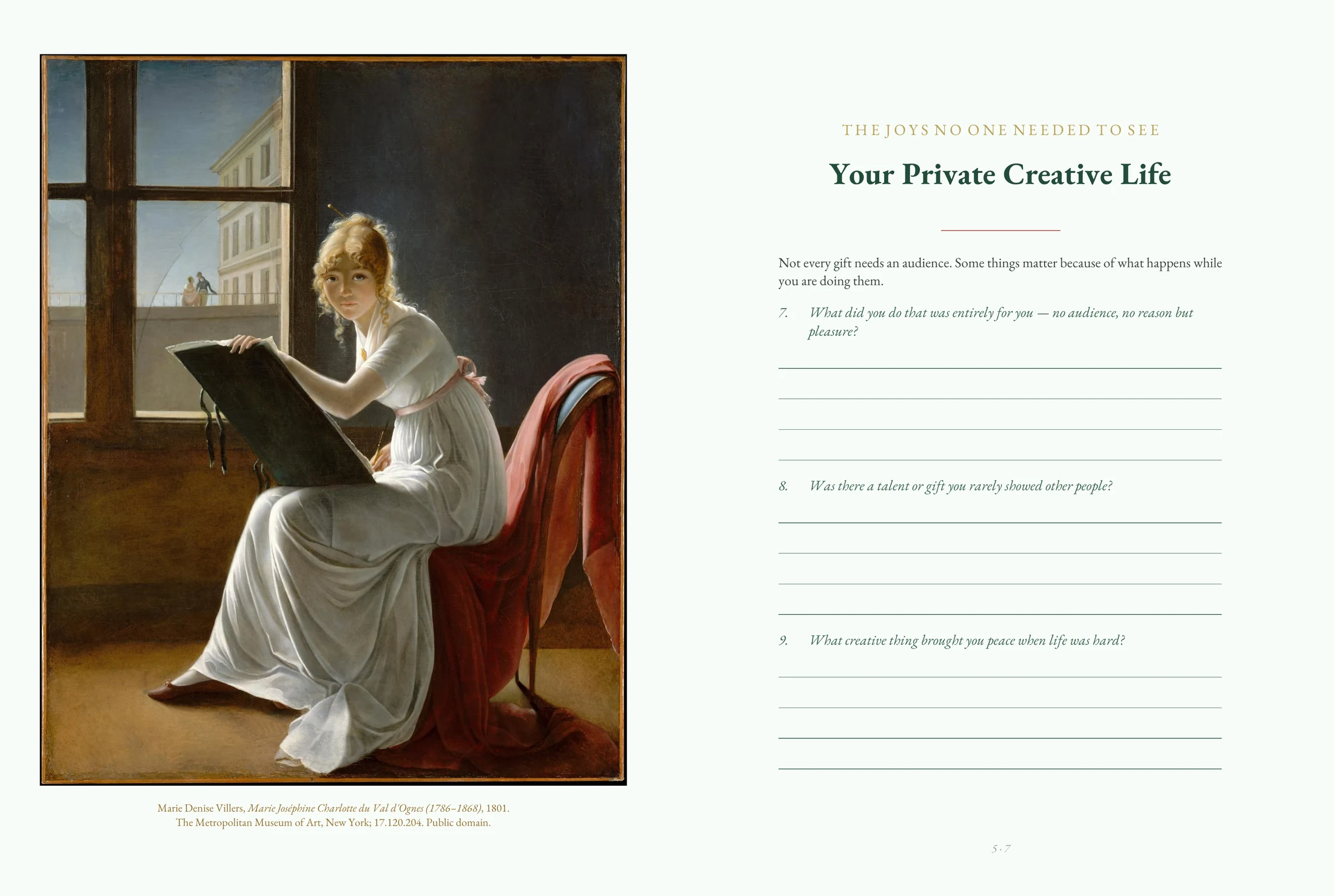 Dreams, Hobbies, and the Creative Self anthology spread